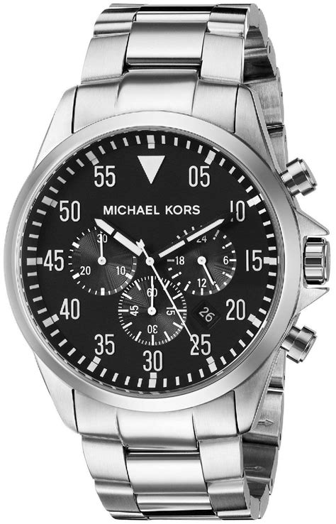 michael kors uhr schwarzes zifferblatt|michael kors herrenuhren.